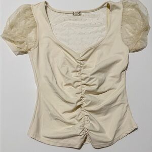 Free People Cream Top